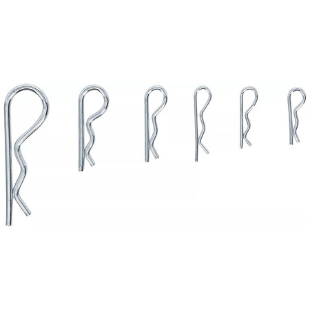 Zestaw zawleczek sprężystych Ø 2,4-4,0 mm 150 szt., BGS 8043