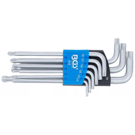 Zestaw kluczy imbusowych Torx z kulką T10-T50 9 szt., BGS 818