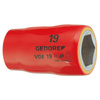 Izolowana nasadka VDE 1/2" sześciokątna 27 mm, Gedore VDE 19 27, 6123670