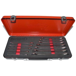 Zestaw kluczy z grzechotką prostych 8-19mm 12-częściowy w metalowej walizce FORMAT