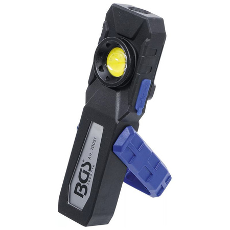 Lampa warsztatowa COB LED z magnesem i hakiem składana, BGS 70051