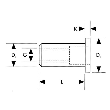 Nitonakrętka M4x10,5mm 50szt FORTIS