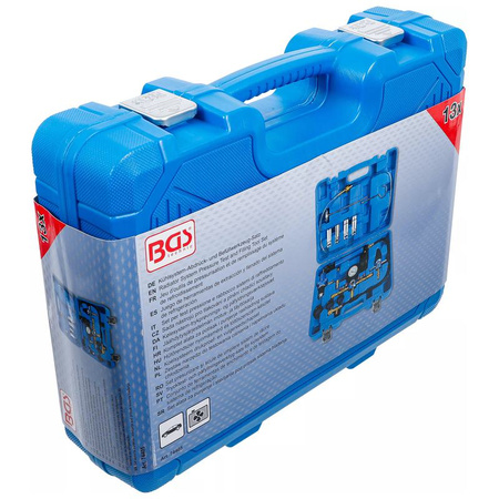 Zestaw narzędzi do testowania ciśnienia i napełniania układu chłodzenia 13 szt., BGS 74405