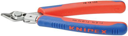 Szczypce tnące boczne Electronic Super Knips do precyzyjnego cięcia z rękojeściami wielokomponentowymi 125 mm KNIPEX 78 13 125