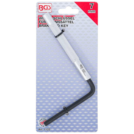 Klucz imbusowymowy 7 mm do zacisków hamulcowych, BGS 1122