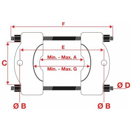 Zestaw ściągaczy hydraulicznych 10 t 25 szt., BGS 7729