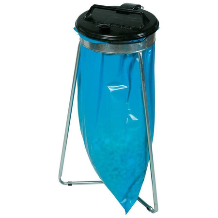 Pojemnik na odpady 1x120l, stacjonarny, z pokr.czarna