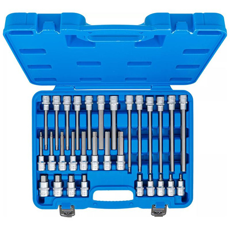 Zestaw 30 nasadek z bitem gniazdo sześciokątne 5-19 mm, napęd 12,5 mm (1/2") 30 szt., BGS 5181