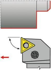 Nóż tokarski z wymienną płytką skraw. 90° PTGNR 2020 K16