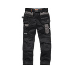Spodnie z kieszeniami kaburowymi Pro Flex, czarne, Rozmiar 44 L, Scruffs T54775