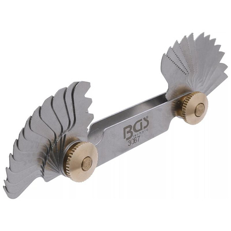 Sprawdzian do gwintów 24 wzorce metryczne 0,25-6,00 mm, BGS 3067