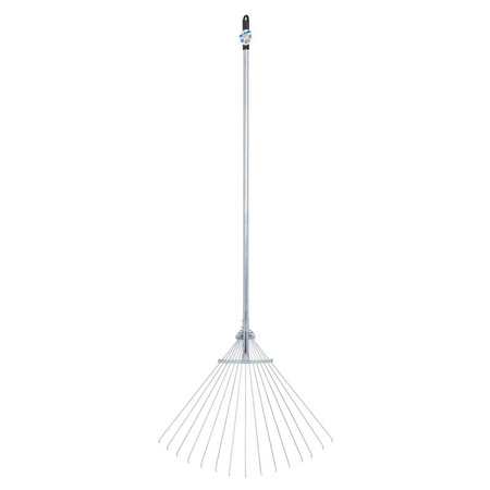 Grabie wachlarzowe regulowane 15 zębów, stal węglowa, szerokość 19-66 cm, trzonek 19 mm, G66535 GEKO