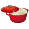 Garnek żeliwny z pokrywą Ø24 cm, pojemność 4 l czerwony KINGHoff