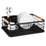 Czarna suszarka do naczyń, stal-plastik KINGHoff