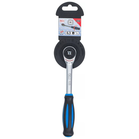 Grzechotka dwukierunkowa z rękojeścią obrotową 6,3 mm (1/4"), BGS 105