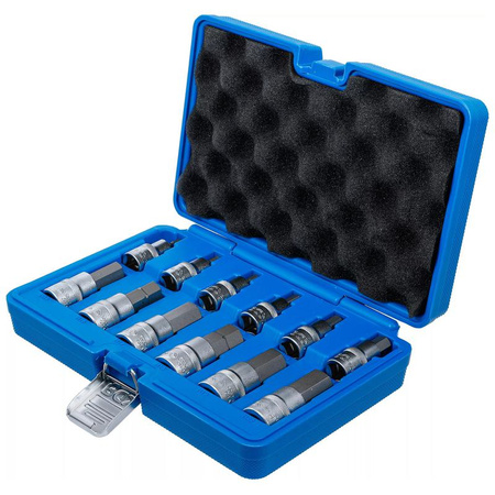 Zestaw 12 nasadek z bitem, gniazdo sześciokątne 5-22 mm, napęd 12,5 mm (1/2"), BGS 5052
