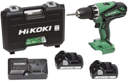 Wiertarko-wkrętarka akumulatorowa 53Nm 18V 2 x 1,5Ah + ładowarka + walizka (DS18DJLWCZ) HIKOKI