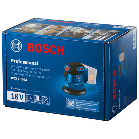 Akumulatorowa szlifierka mimośrodowa GEX 185-LI Professional (06013A5020) BOSCH