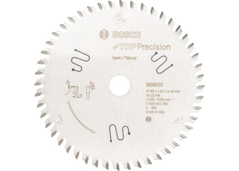Tarcza pilarska Top Precision Best for Wood 165 x 20 x 1,8 mm 48Z (2608642384) BOSCH