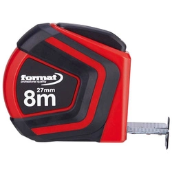 Taśma miernicza kieszonkowa Autolock 8mx27mm, biała FORMAT