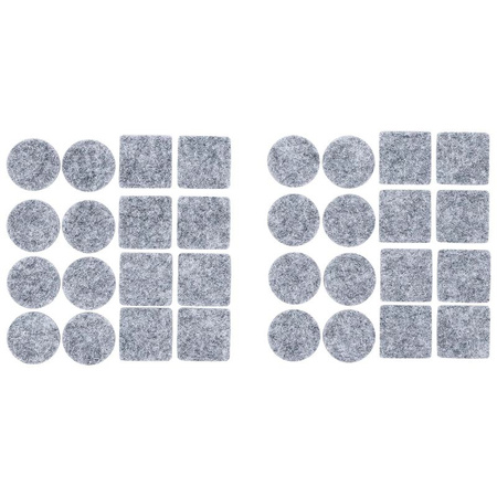Zestaw szarych podkładek filcowych 32 szt., BGS Diy 80704