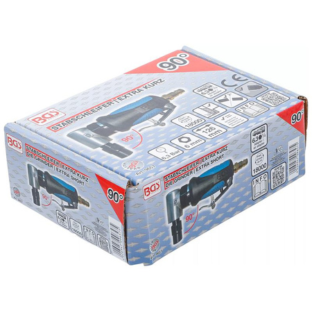 Szlifierka prosta krótka wygięte o 90° 126 mm, BGS 9657