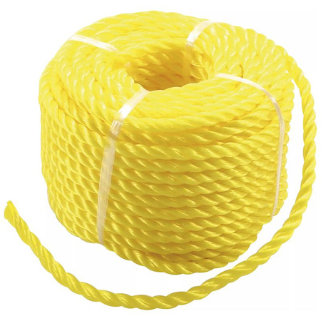 Lina z tworzywa sztucznego / lina uniwersalna 6 mm x 20 m żółta, BGS Diy 80805