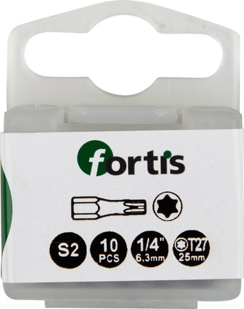 Bit Torsion 1/4" DIN3126 C63 T27x25mm 10szt. Fortis