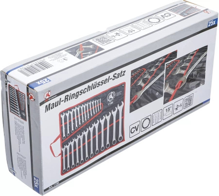 Zestaw 25 kluczy płasko-oczkowych 6-32 mm, BGS DIY 1198