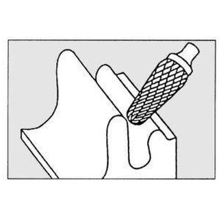 Frez trzp.ze stopow twar. stożek zaokrąglony 1225 4 6mm 12x25mm Pferd