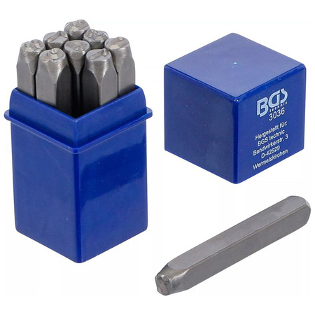 Cyfry do wybijania 6 mm, BGS 3036
