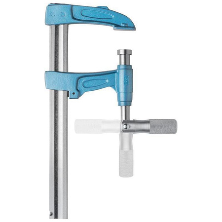 Ścisk stolarski śrubowy 300 x 107/130 mm z aluminiową składaną rączką, 4003-PA URKO