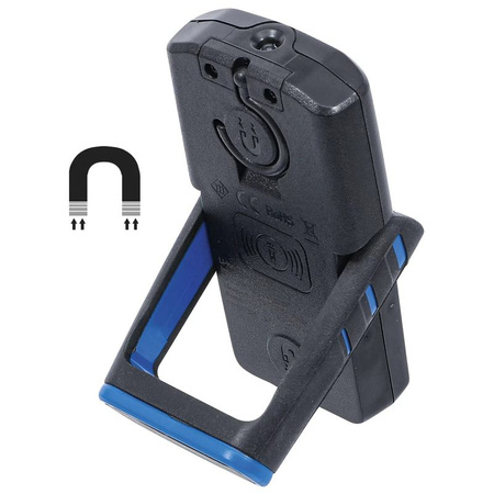 Lampa warsztatowa COB LED z magnesem i hakiem składana z funkcją ładowania indukcyjnego, BGS 85331