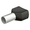 Tulejka kablowa typu Twin z kołnierzem czarna 2 x 1,5 mm² 200 szt. KNIPEX 97 99 373