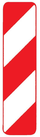 Znak drogowy 605-10 1000x250mm Słupek drogowy lewy