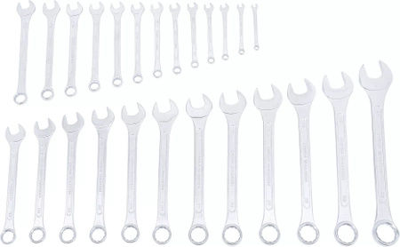 Zestaw 25 kluczy płasko-oczkowych 6-32 mm, BGS DIY 1198