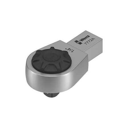 Przełączalna grzechotka wtykowa 1/4", 9x12 mm, 72 zęby, stal chromowo-wanadowa z blokadą przyciskiem 7772 A Wera