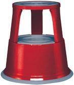 Taboret na kółkach metalowy sklepowy magazynowy czerwony