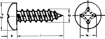 Blachowkręty DIN 7981 C ocynk PH 3,5x22mm 100szt E-NORMpro