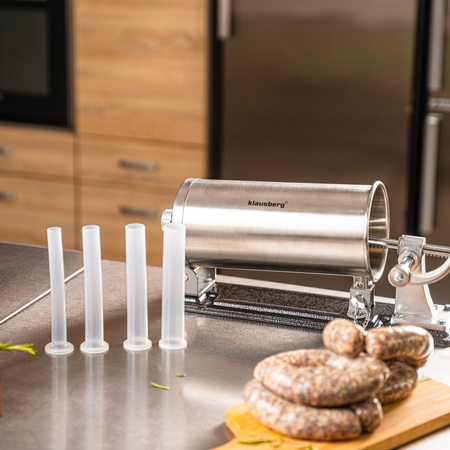 Nadziewarka do kiełbas, pojemność 5kg, pozioma, stal nierdzewna, Klausberg, KB-7929