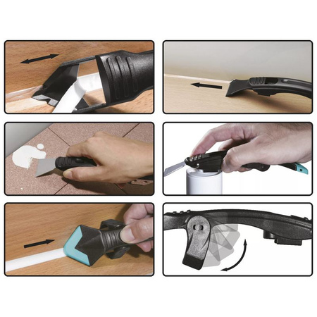 Zestaw 7 skrobaków do usuwania silikonu i szpachli, BGS Diy 85209