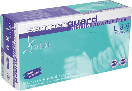 Rękawiczki jednorazowe SemperGuard 0446 nitrylowe rozmiar XL 90 szt.