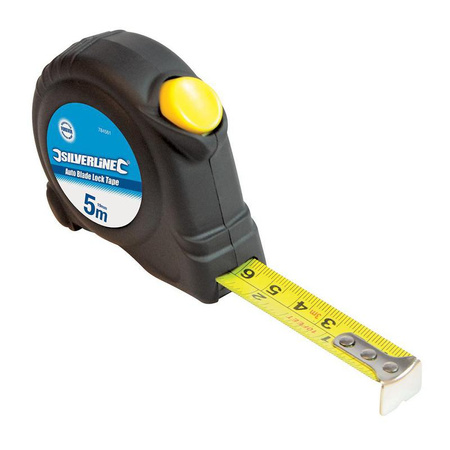 Miara zwijana z autoblokadą 5 m x 19 mm, Silverline 784561