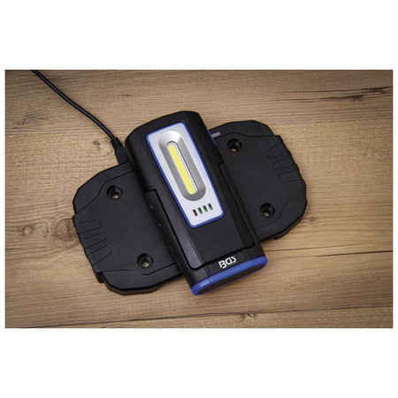 Lampa warsztatowa COB LED z magnesem i hakiem składana z funkcją ładowania indukcyjnego, BGS 85331