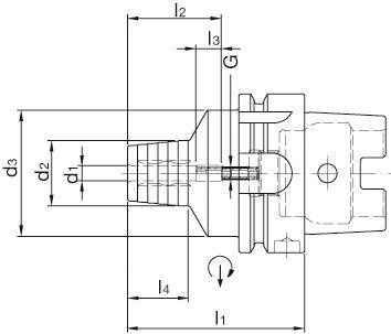 Uchwyt zaciskowy hydrauliczny DIN69893A HSK-A63 25x120mm WTE