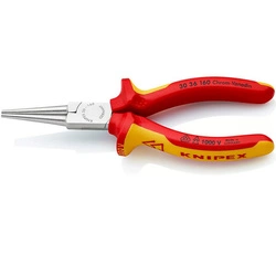 Szczypce płaskie okrągłe wydłużone z rękojeściami izolowanymi 160 mm KNIPEX 30 36 160