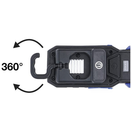 Lampa warsztatowa COB LED z magnesem i hakiem składana, BGS 70051
