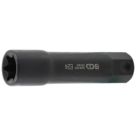 Długa nasadka klucza E24; napęd 22 mm, BGS 5246-E24