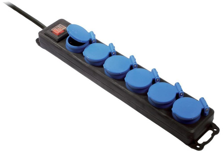 Listwa zasilająca 6x gniazdo IP44 przewód 1,5m H07RN-F3G15