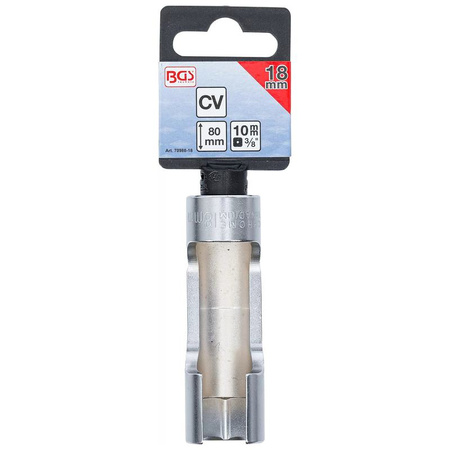 Specjalna nasadka z wycięciem 18 mm, napęd 10 mm (3/8"), BGS 70988-18